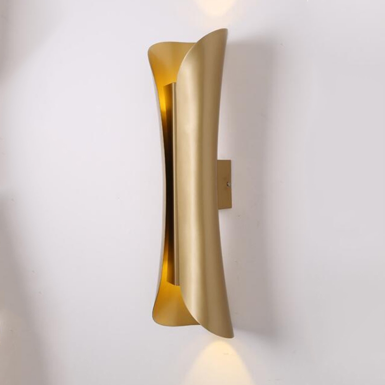 

E27 LED Living Room Background Hotel Villa Corridor Bedroom Bedside Wall Lamp Medium(Gold)