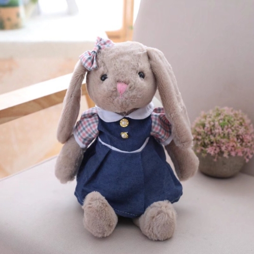 

Cartoon Rabbit Plush Toy Bunny With Skirt Doll Soft Stuffed Animal Doll, Height:40cm(Blue)