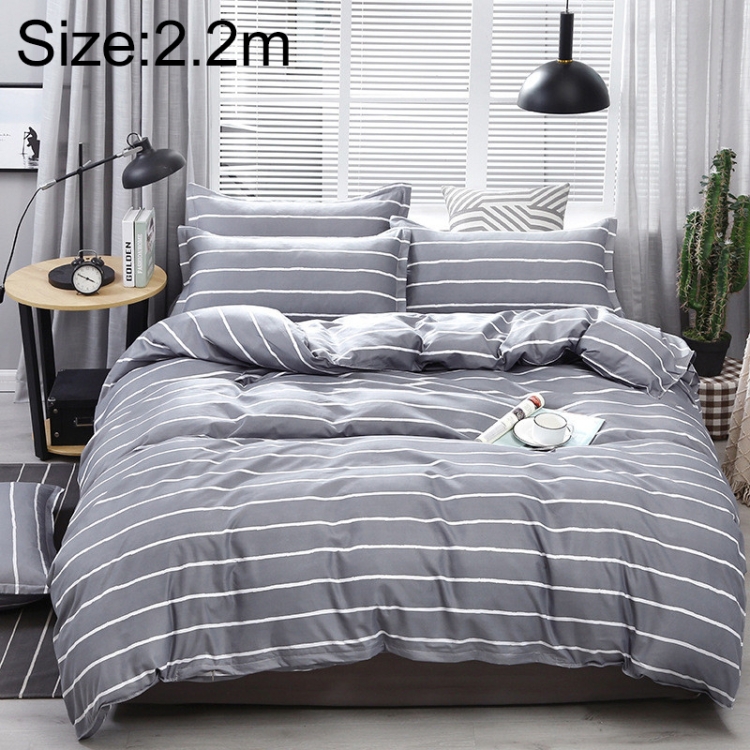 

4 PCS/Set Bedding Set Happy Family Pattern Duvet Cover Flat Sheet Pillowcase Set, Size:2.2M(Foretime)