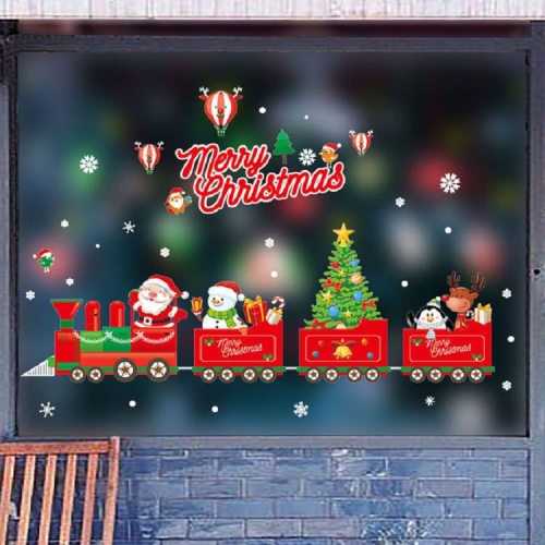 

Christmas Wall Stickers Window Glass Festival Wall Stickers Santa Mural New Year Home Decoration(Merry Christmas)