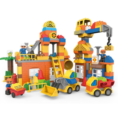 

Construction Truck Excavator Large Particle Building Blocks Children Baby Education DIY Toys 183 PCS(Engineering Construction)