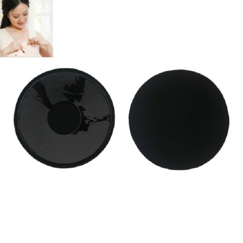 

1 Pair Wedding Female Underwear Anti Bump Anti Emptied Seamless Breathable Silicone Breast Paste, Size:One Size(Black Round)