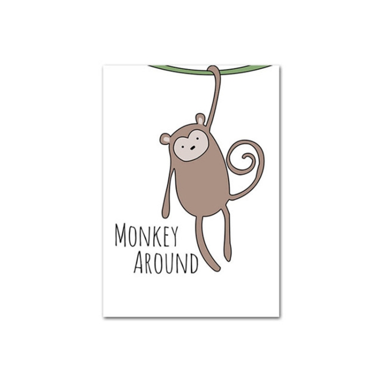 

Nursery Wall Art Poster Animal Painting Kids Bedroom Decoration, Size:10x15cm(Monkey)