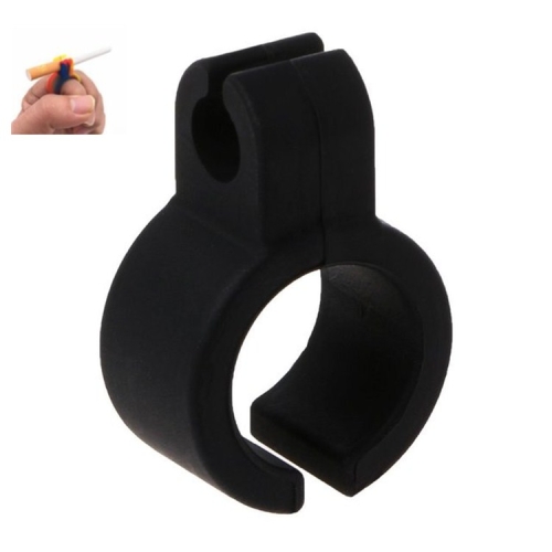 

3 PCS Silicone Creative Cigarette Holder Smoking Ring Finger Cigarette Holder Anti-smoke(Black)