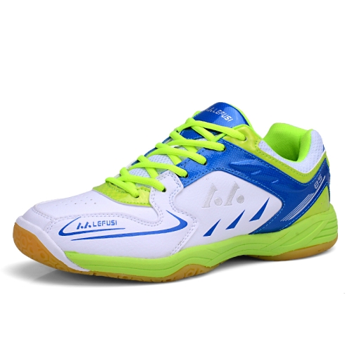 

Men Casual Wear Badminton Shoes Large And Medium Students Training Sports Shoes, Shoe Size:40(White Green)