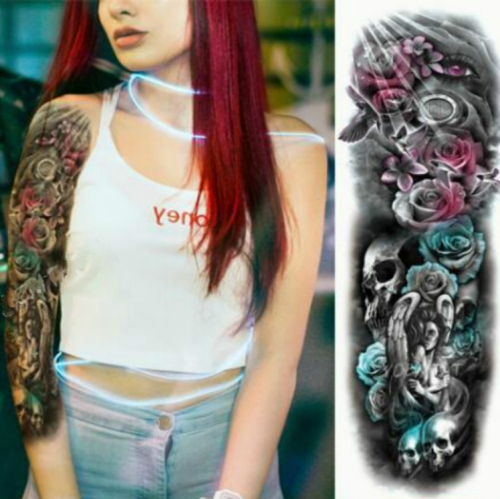 

Large Arm Sleeve Waterproof Temporary Tattoo Sticker(TQB-069)