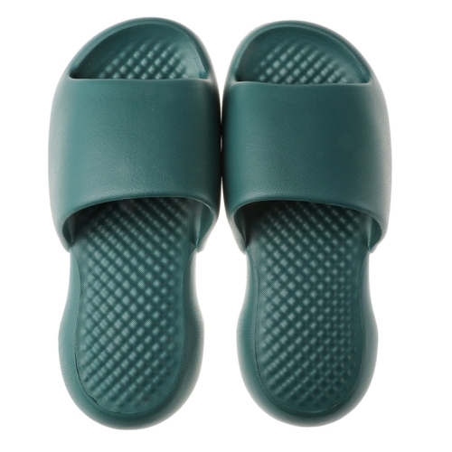 

Summer Super Thick Soft Bottom Plastic Slippers Men Indoor Defensive Household Bath Slippers, Size:42-43(Dark Green)