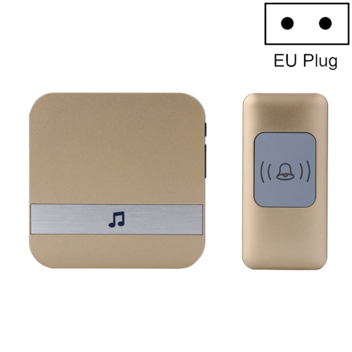 

CACAZI A9 Intelligent Remote Control Doorbell Electronic Waterproof Wireless Doorbell, Style:EU Plug(Golden)