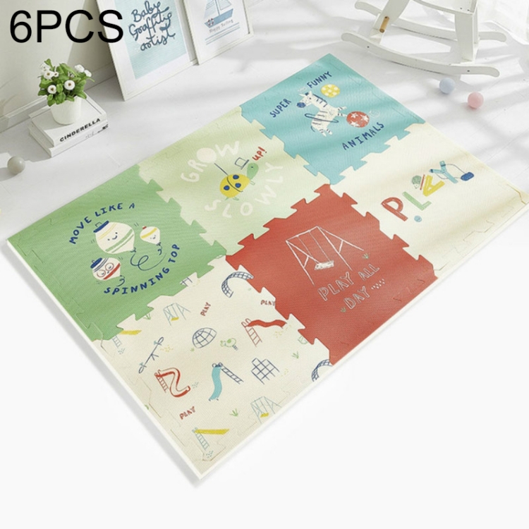 

6 PCS Thickening Mat Splicing Baby Anti-fall Toy Living Room Climbing Pad, Send 10 Edge Strips XPE(Prepre)