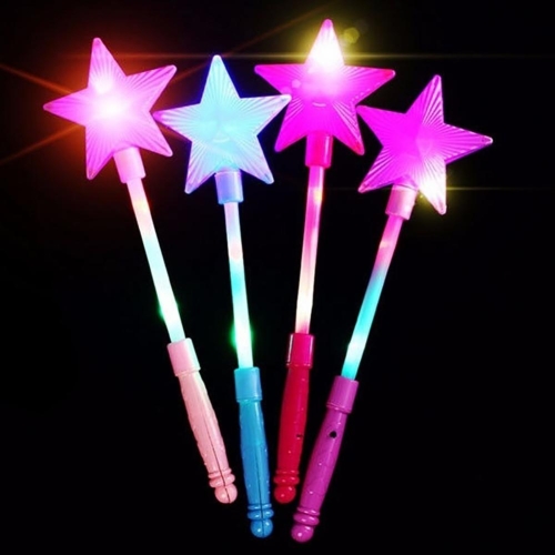 

4 PCS Pentagram Flash Stick Stars Light Sticks Festival Lights，Random Color Deliver