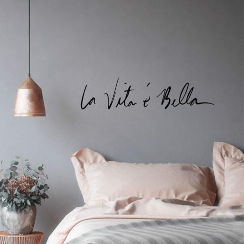 

Italian Beautiful Life Decorative Wall Stickers, Size:65x13cm(Black)