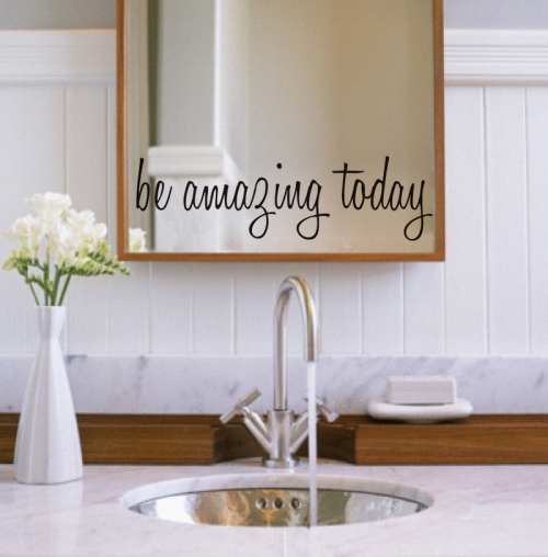 

Bathroom Dressing Room Home Decor Removable Mural Wall Sticker, Size:58x17CM