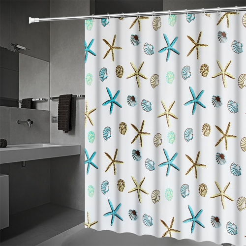 Bathroom Curtain Ocean Star Shower, Star Shower Curtain Rings