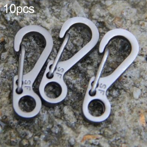 

10 PCS SF Version Simple Mini Spring Hanging Buckle Keychain Buckle, Suitable for within 5mm Umbrella Rope(Gun Color)