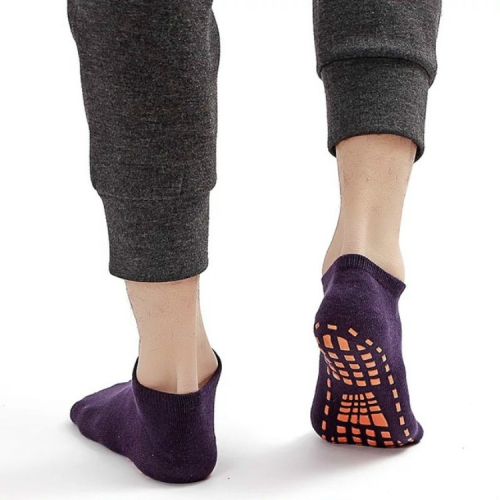 

Trampoline Socks Silicone Anti-skid Socks Cotton Floor Socks, Size:37-41(Dark Purple )