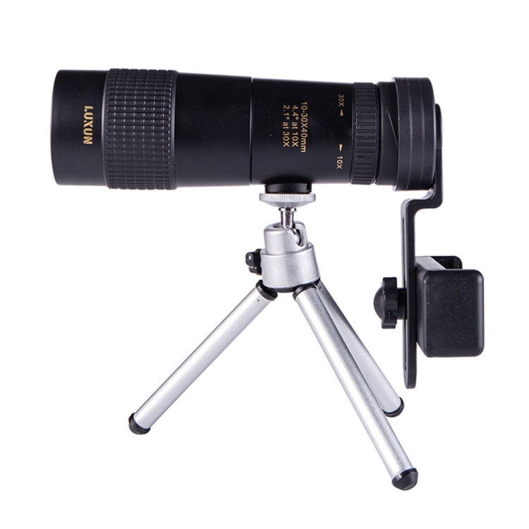 LUXUN 10-30x40 Single-Cylinder HD High-Power Telescope Mobile Phone Mini Telescope(Telescope & Phone Clip & Tripod)
LUXUN 10-30x40 Single-Cylinder HD High-Power Telescope Mobile Phone Mini Telescope(Telescope & Phone Clip & Tripod)