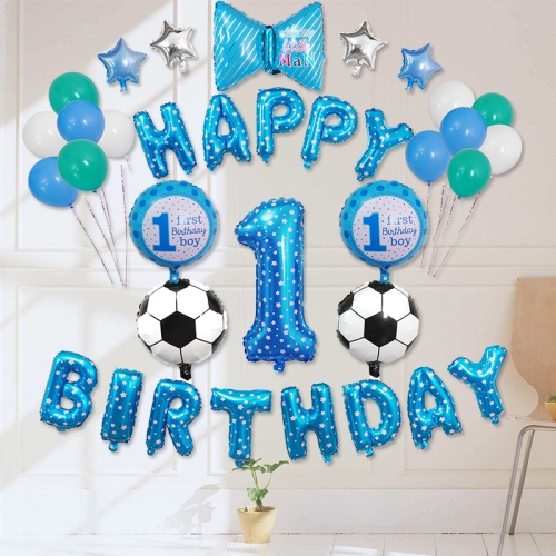 

Birthday Party Decorations Digital Aluminum Balloon Set(Blue)