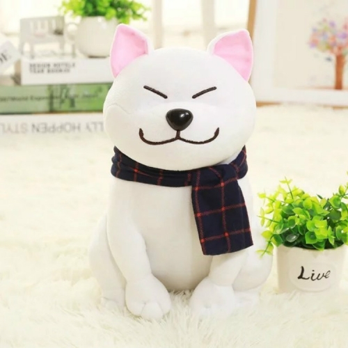 

Couple Scarf Shiba Inu Dog Plush Toy, Color: White, Size:45cm