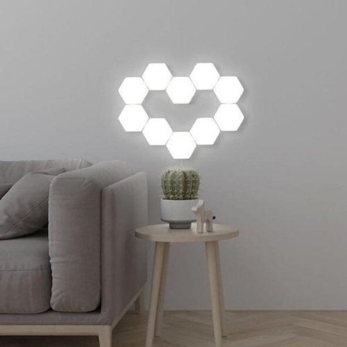 

Touch Sensor Light Hive Lamp Creative Background Wall Decoration Lamp Festive Atmosphere Lights UK Plug(10-piece set with plug)