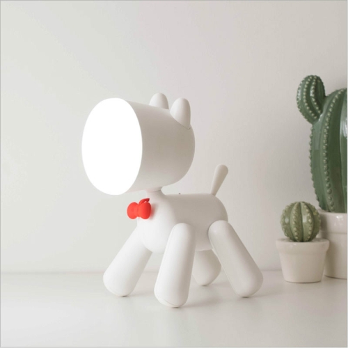 

Creative Variety Puppy Desk Lamp Student Bedroom Reading LED Light USB Bedside Night Light(White)