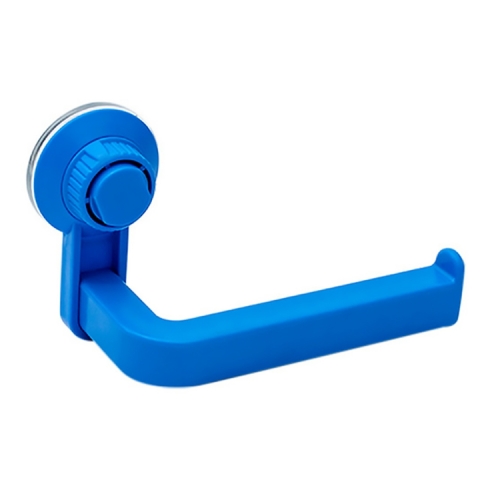 

Toilet Paper Holder Suction Cup Wall Mount Removable Rack(Blue)