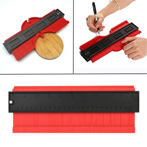 

10 Inch Multifunctional Woodwork Irregular Contour Arc Gauge Tool(Red)