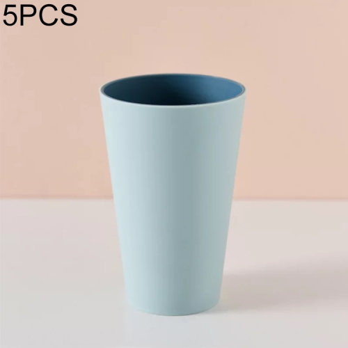 

5 PCS Creative Two-color Plastic Cup Simple Thickening Mouthwash Cup(Ice Blue)