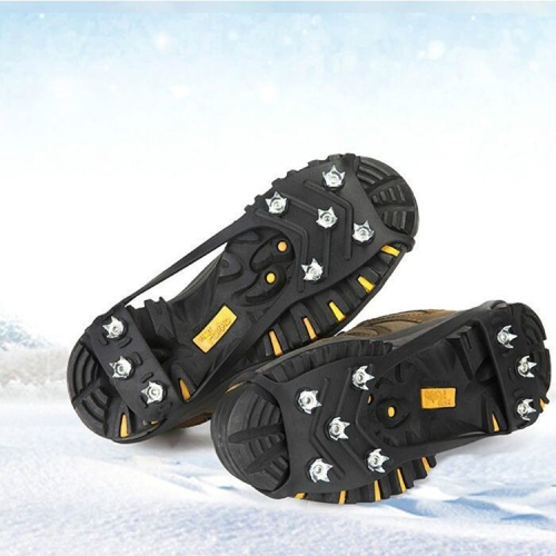 

8 Teeth Ice Claw Outdoor Non-slip Shoes Covers for Ice Snow Ground, Size:L（41-45 Yards）(Black)