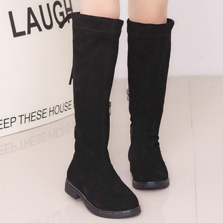 

Girls Over-The-Knee High Boots, Size:35(Black)