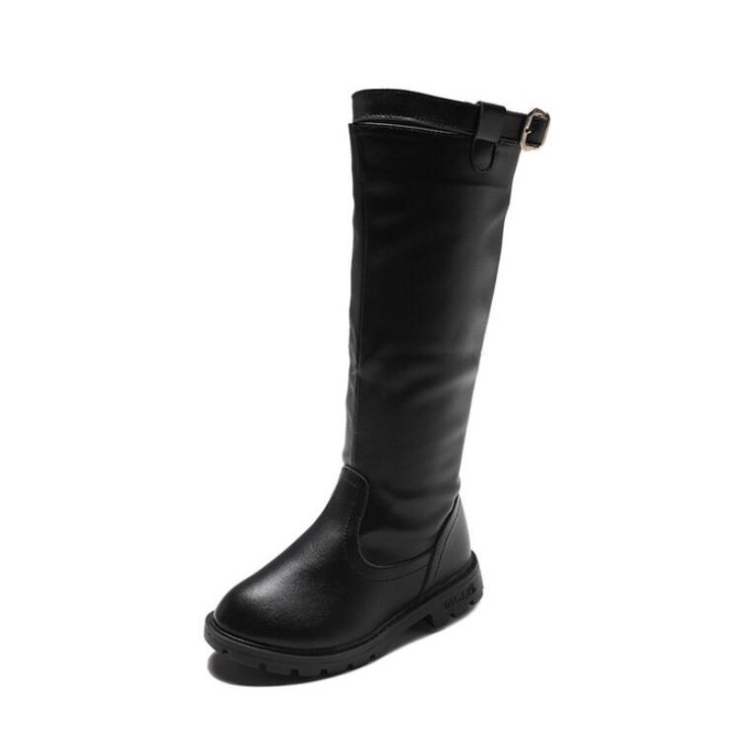 

Children's Winter Warm Leather Boots, Size:36, Color:Black