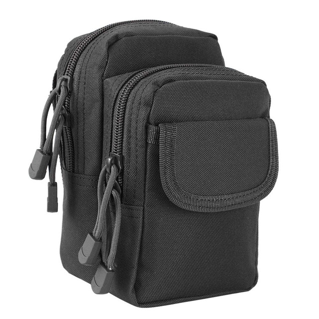 

Small Pocket Gadget Belt Waist Bag Phone Bag Holster(Black )