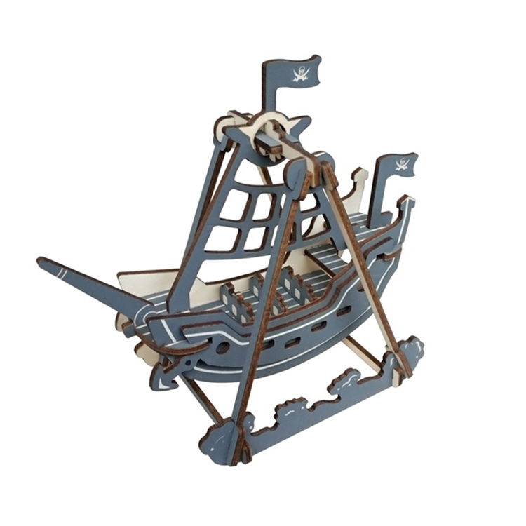 

3 PCS 3D Model Boat Wooden DIY Jigsaw Puzzle Toy(Corsair)