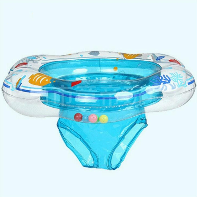 

Intime PVC Infant Thick Double Underarm Swimming Ring Sitting Ring(Blue)