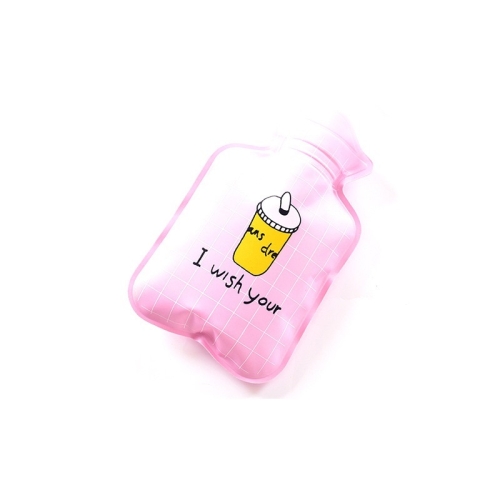 

Cartoon Mini Water Injection Hot Water Bag Portable Hand Warmer, Color:Pink Cup