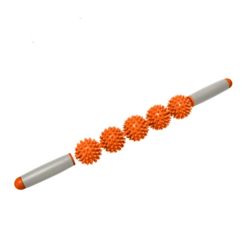 

5 Ball Muscle Massage Relax Hedgehog Ball Yoga Stick Roller Stick(Orange)