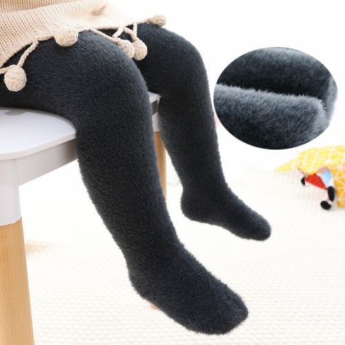 

Children Pantyhose Baby Leggings Imitation Mink Fleece Plus Fleece Jumpsuit, Size:XL(Dark Grey)