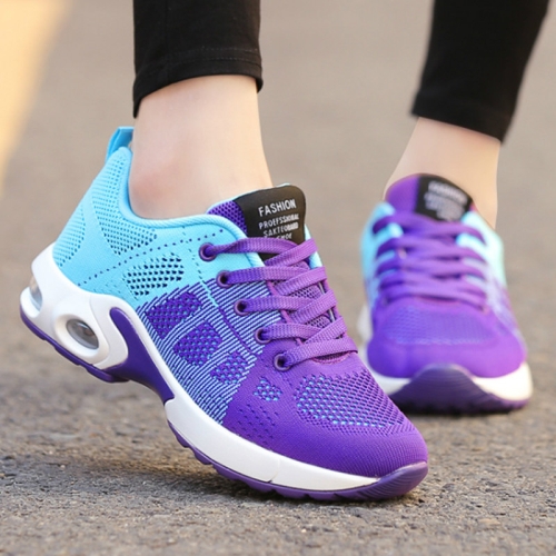 

Women Shoes Breathable Mesh Soft Sole Sneakers, Size:37(Purple)