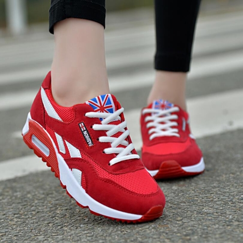 

Women Mesh Sneakers with Air Cushion, Size:36(Red)