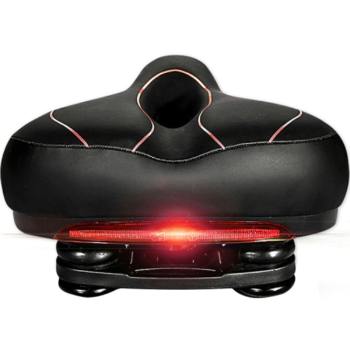 

WHEEL UP Mountain Bike Bicycle Saddle Seat Bicycle Saddle Seat Accessories With Taillights(Black And Red)