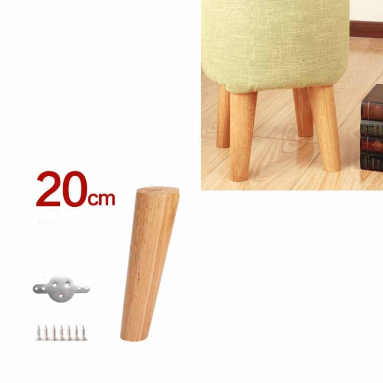 

Solid Wood Sofa Foot Table Leg Cabinet Foot Furniture Chair Heightening Pad, Size:20 cm, Style:Tilt(Wood Color)
