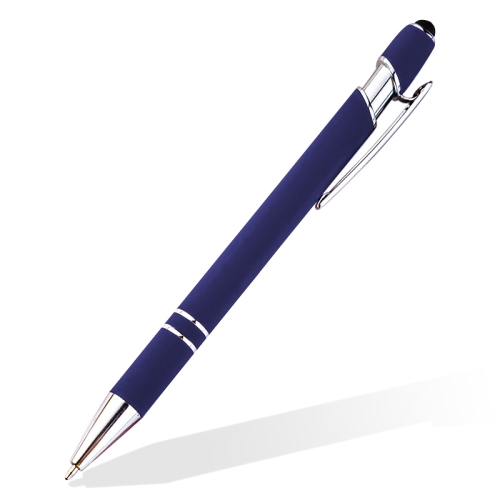 

Creative Push Metal Multi-function Touch Handwriting Touch Screen Ballpoint Pen, Written:Bullet type 1.0(Navy Blue)