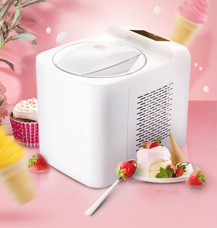 

Fruit Ice Cream Maker Home Intelligent Automatic Ice Cream Machine, CN Plug(White)