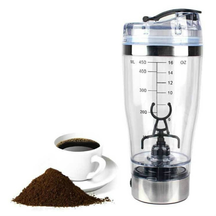 

450ML USB Charging Automatic Automatic Mixing Cup Coffee Drinking Stirring Cup(White)