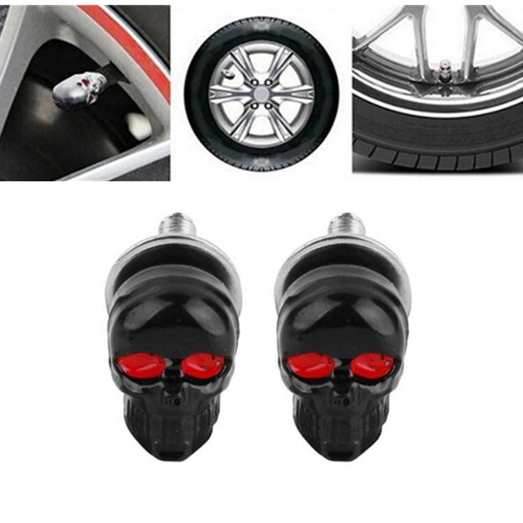 

2 PCS Motorcycle Electric Vehicle Universal Personality Modified License Plate Frame Skull Screw(Black)