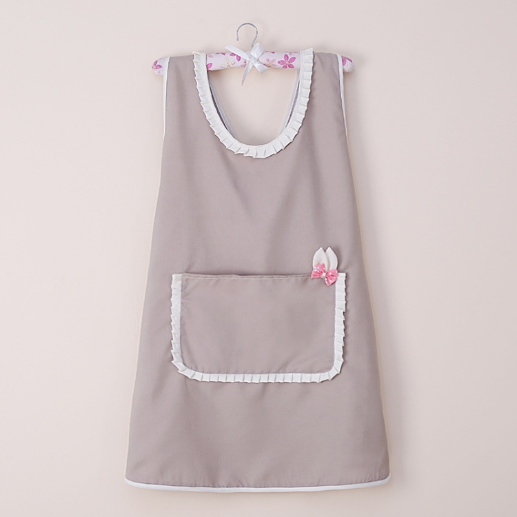 

Lovely Princess Nail Beauty Apron Coffee Restaurant Work Clothes(Rabbit Grey)