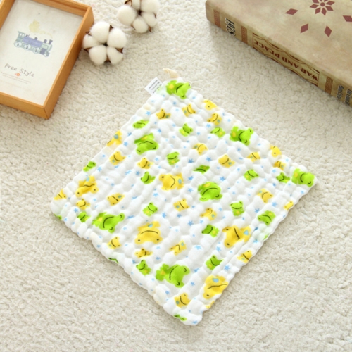 

2 PCS Cotton 6-layer Gauze Saliva Towel Medical Seersucker Small Square Scarf(Frog)