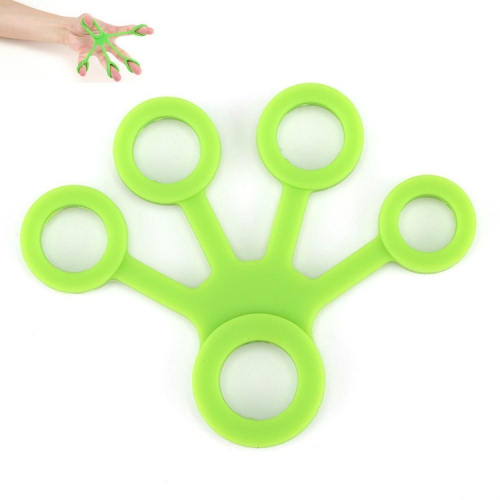 

Silicone Finger Trainer Device Fan-shaped Pull Ring(Grass Green)