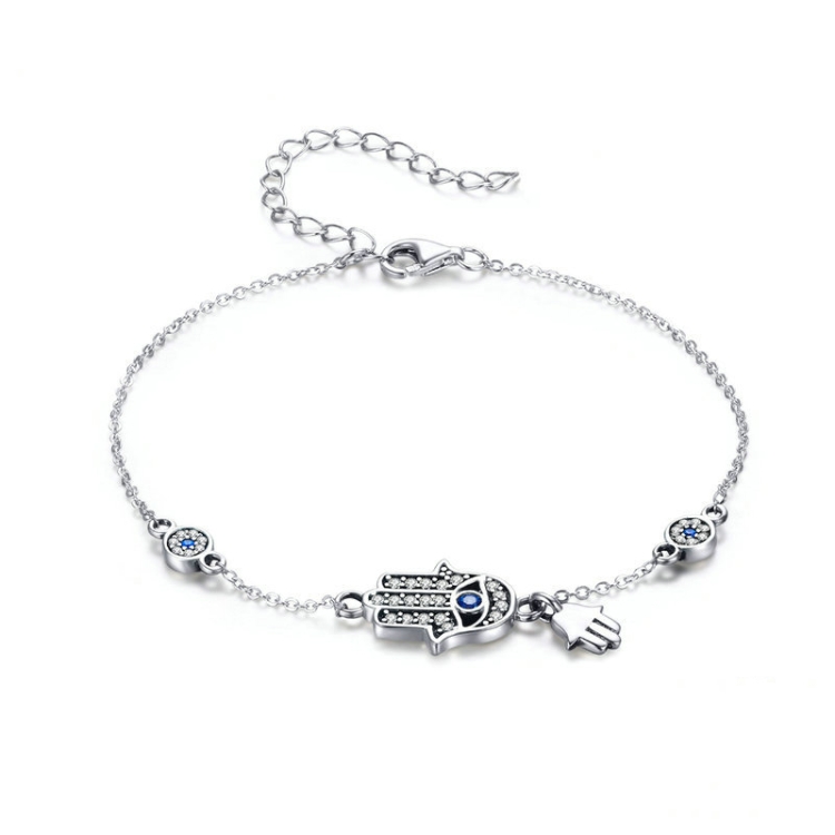 

Hand of Fatima S925 Sterling Silver Bracelet