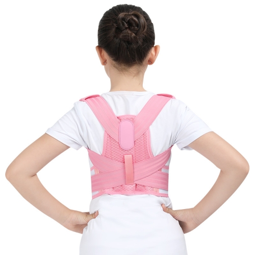 

Children Sitting Posture Correction Belt Students Hunchback Correction Belt Men And Women Open Shoulders, Size:M(063 Pink)