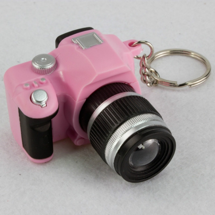 

Children Mini SLR Camera Model Style Key Chain Small Pendant with Sound & LED Light(Pink)